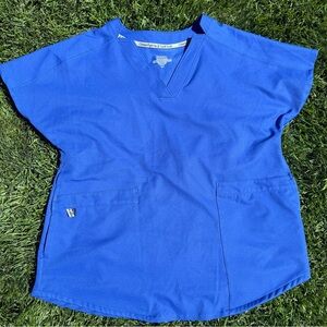 Cuddl Duds ClimateRight Blue V-Neck Scrub Set 
Top-Small /Bottoms-xsmall